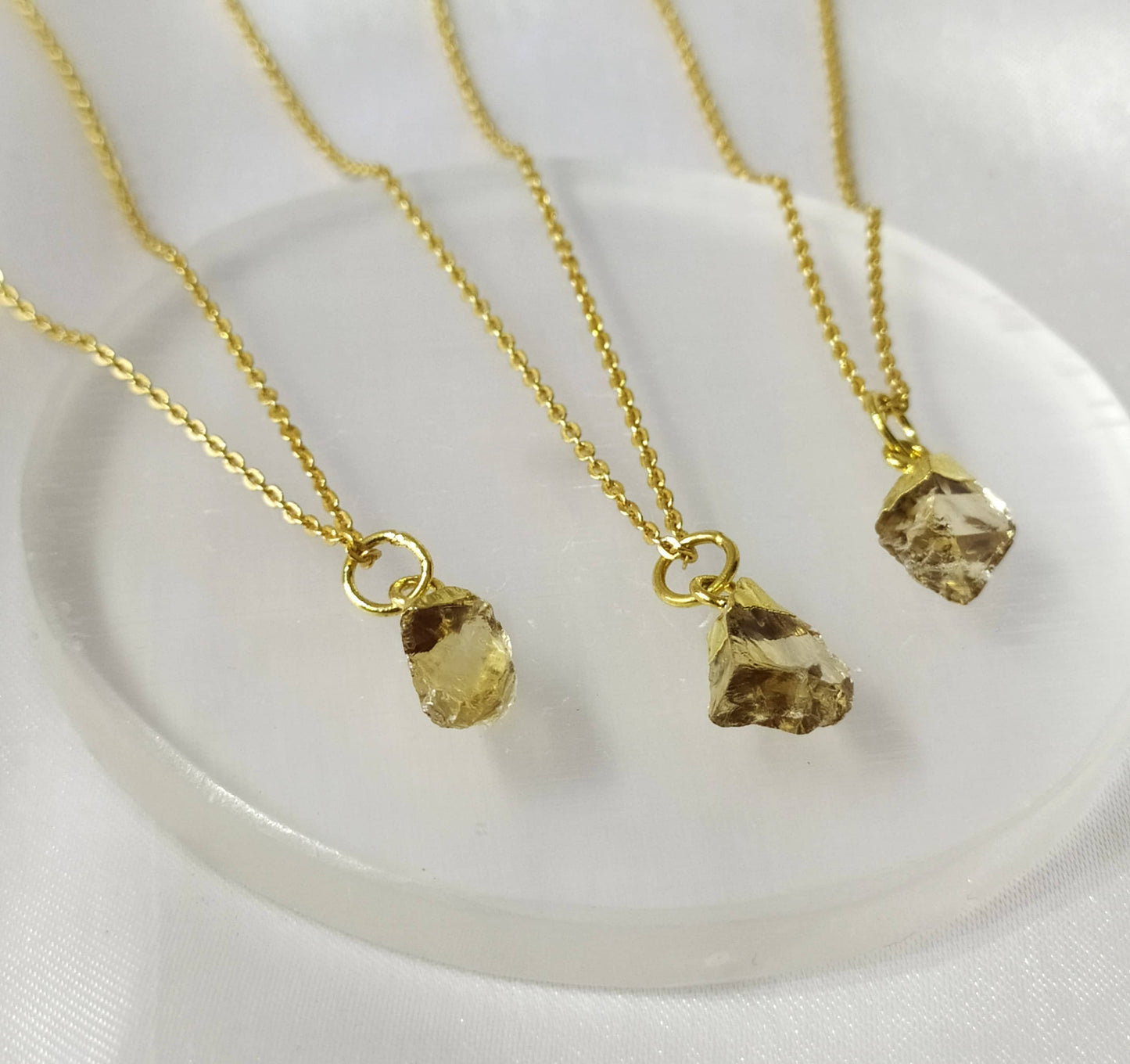 Solar Energy Necklace | Natural Raw Crystal Citrine