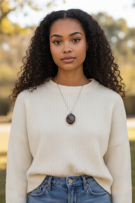 Ethereal Aura: The Mystical Agate Pendant