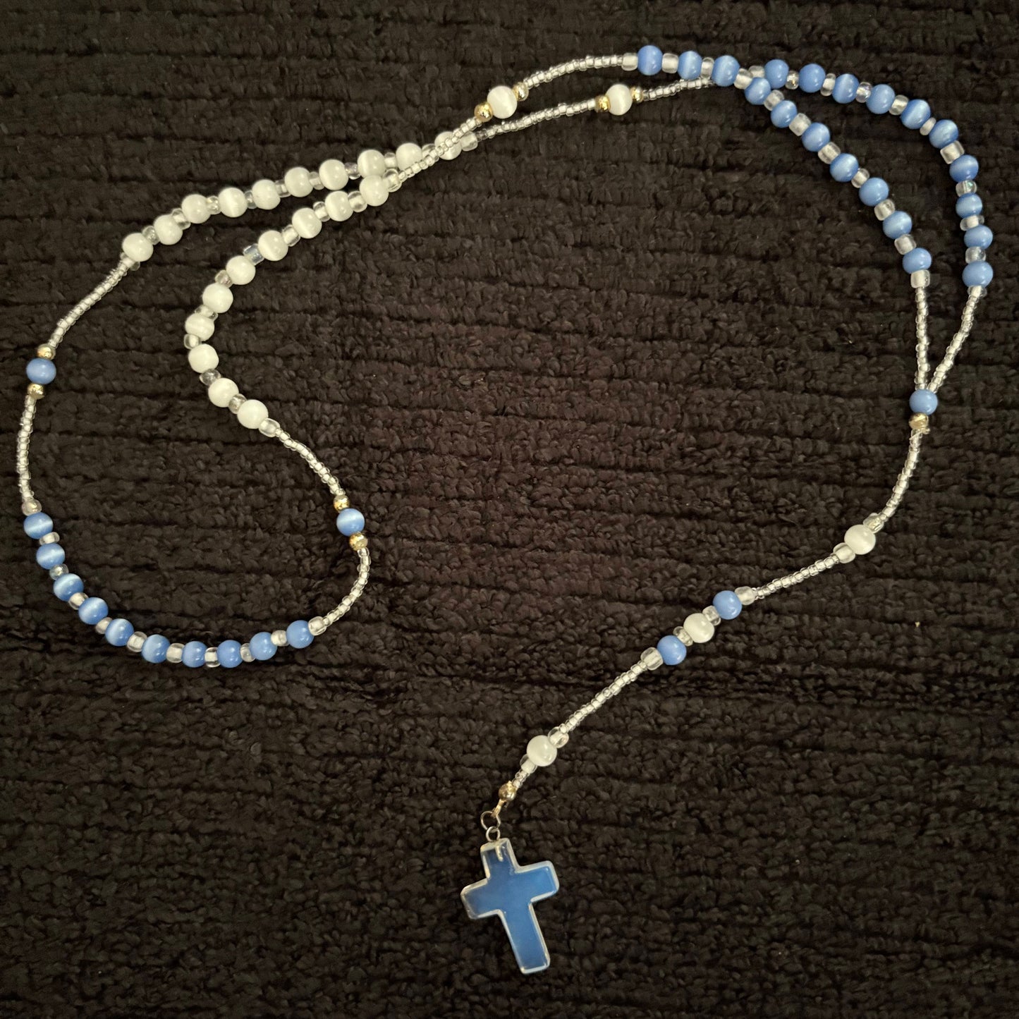 Moonstone Rosary Natural Mineral Stone - Symbol of Faith, Devotion & Protection