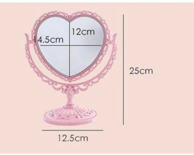 Vintage Heart-Shaped Vanity Mirror