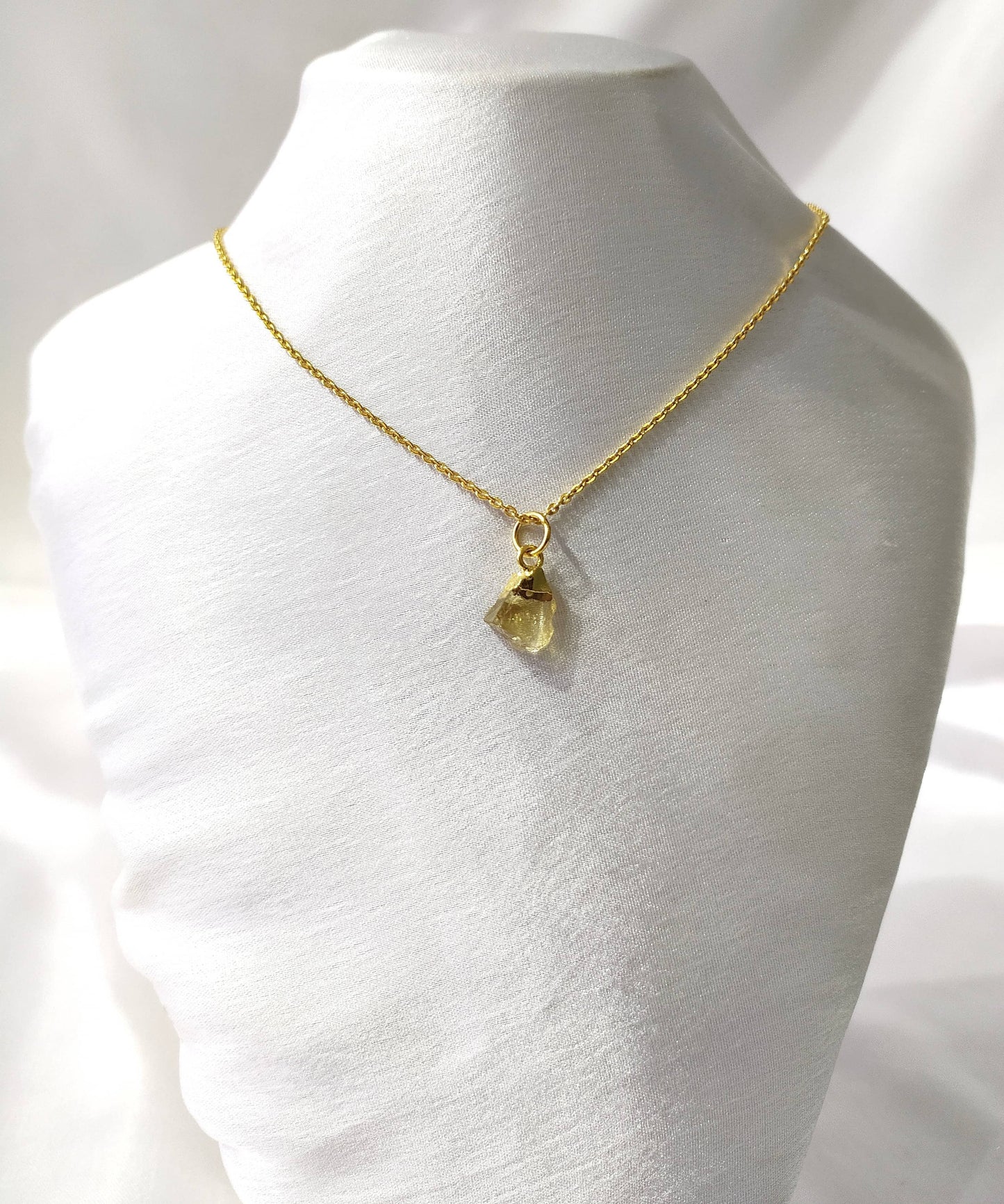 Solar Energy Necklace | Natural Raw Crystal Citrine