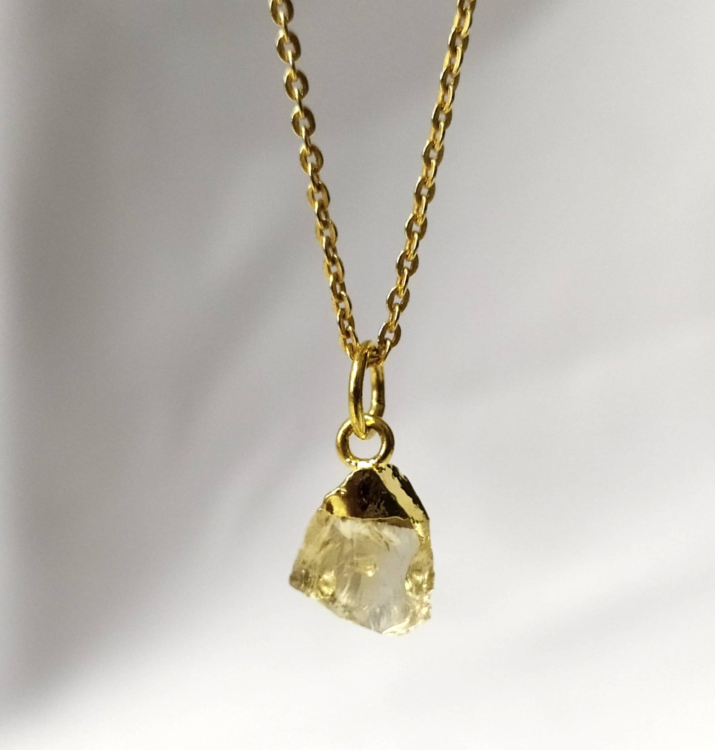 Solar Energy Necklace | Natural Raw Crystal Citrine