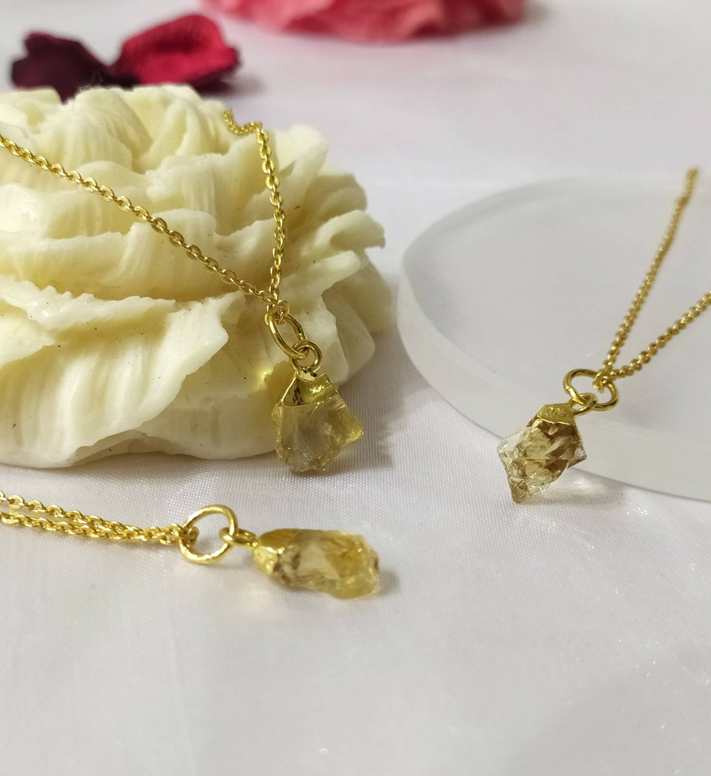 Solar Energy Necklace | Natural Raw Crystal Citrine