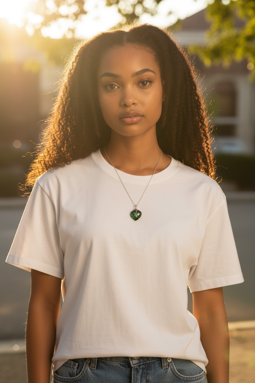 Celestial Heart of the Aurora Pendant