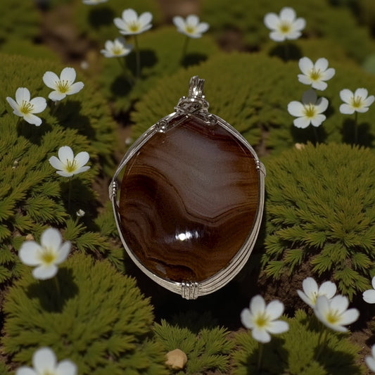 Ethereal Aura: The Mystical Agate Pendant
