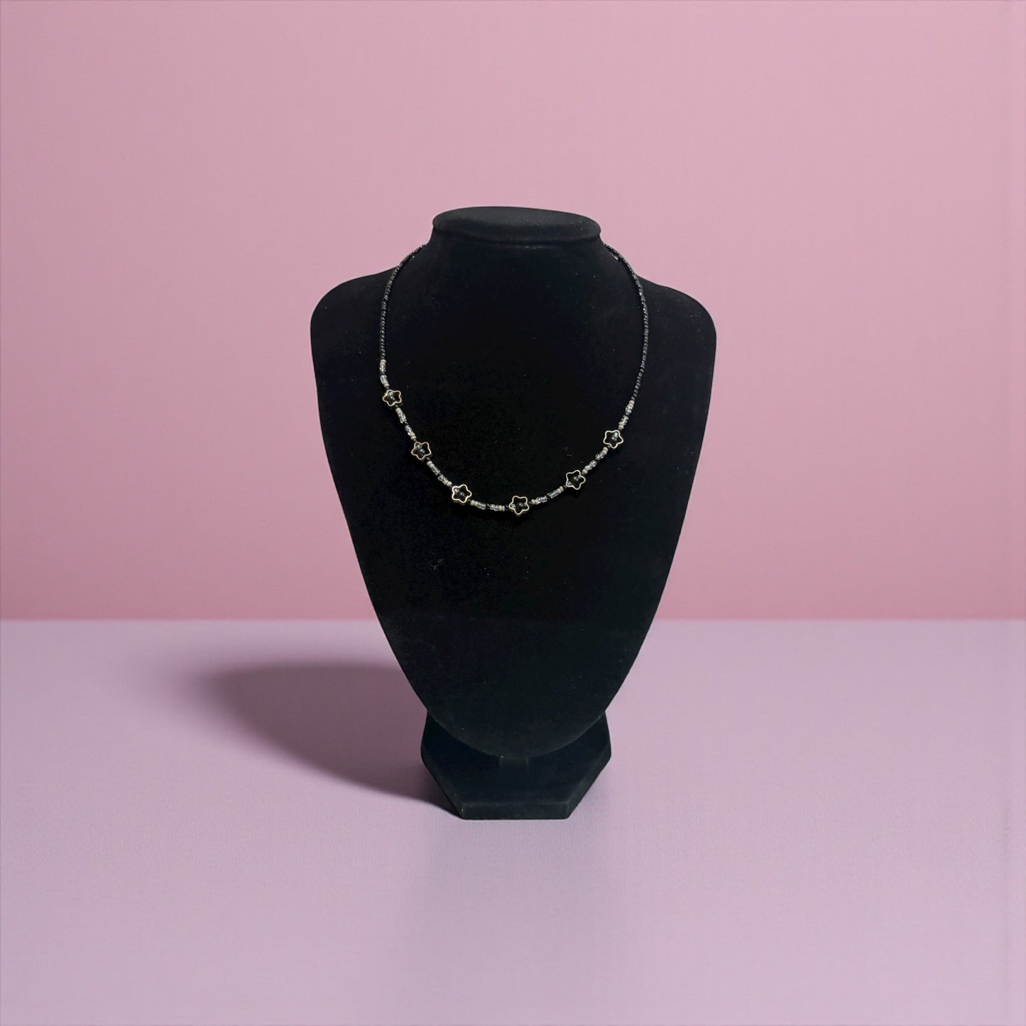 Midnight Blossom Necklace - Protection, Balance, & Sacred Bloom