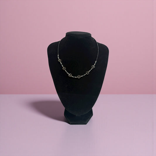 Midnight Blossom Necklace - Protection, Balance, & Sacred Bloom