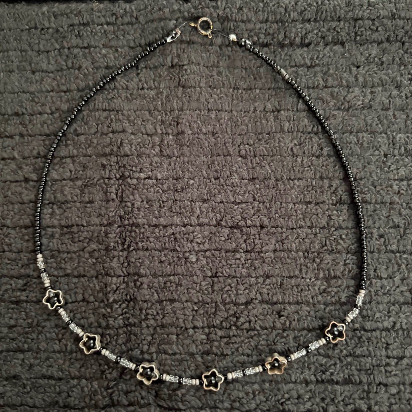 Midnight Blossom Necklace - Protection, Balance, & Sacred Bloom