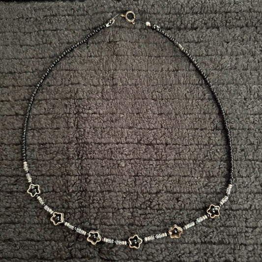 Midnight Blossom Necklace - Protection, Balance, & Sacred Bloom