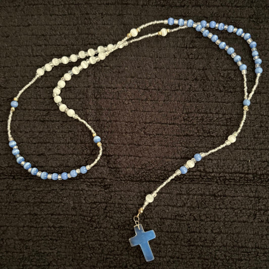 Moonstone Rosary Natural Mineral Stone - Symbol of Faith, Devotion & Protection