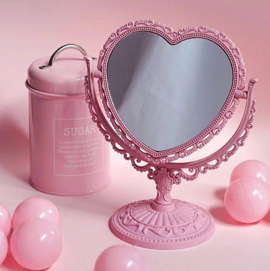 Vintage Heart-Shaped Vanity Mirror