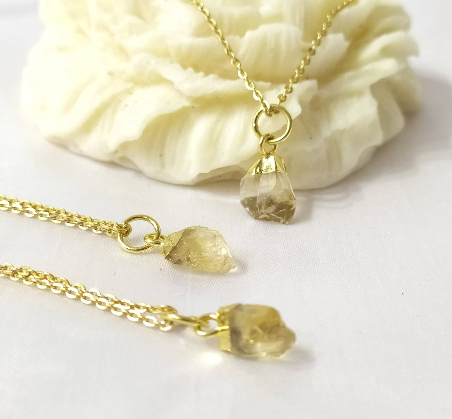 Solar Energy Necklace | Natural Raw Crystal Citrine