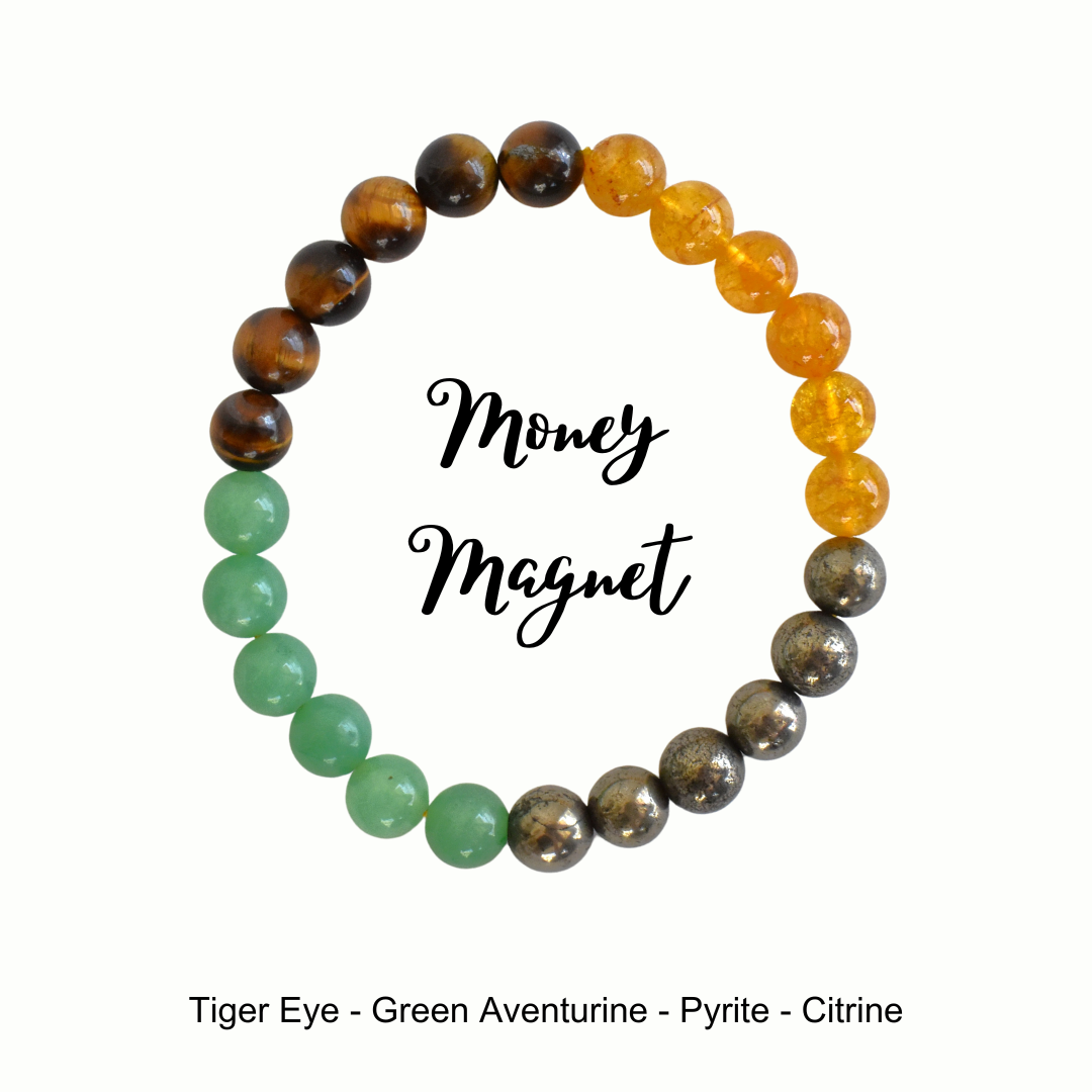 Abundance Aura Bracelet | Green Aventurine, Citrine, Pyrite, & Tiger's Eye