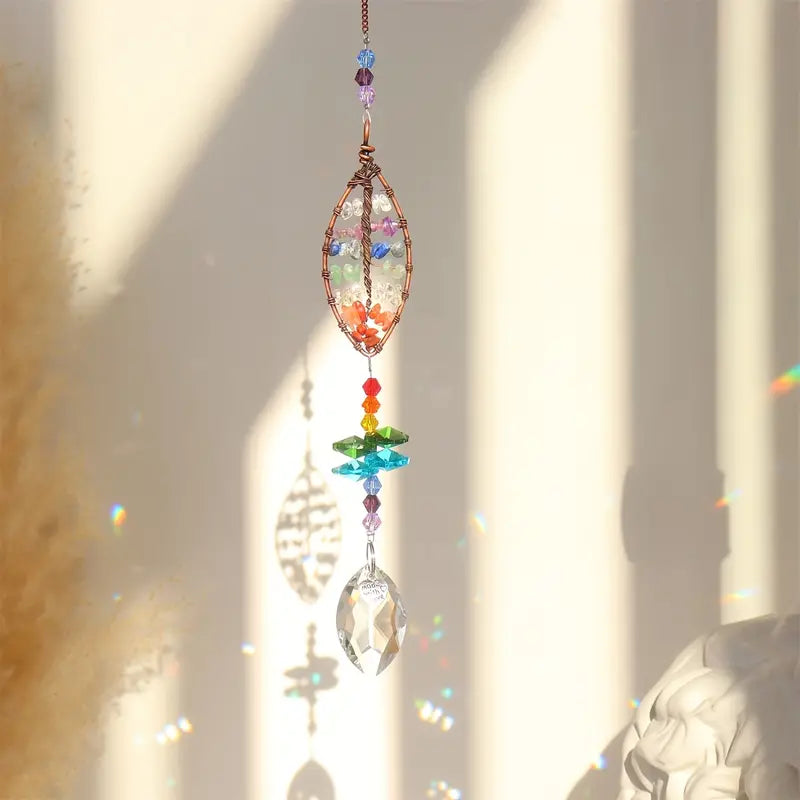 Leaf Sun-catcher by the window